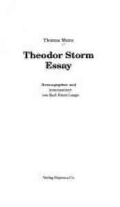 book cover of Theodor-Storm-Essay by Tomass Manns