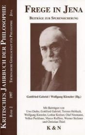 book cover of Frege in Jena. Beiträge zur Spurensicherung. by Gottfried Gabriel