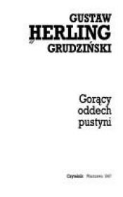 book cover of Goracy oddech pustyni by Gustaw Herling