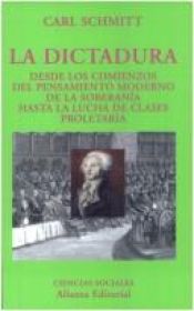 book cover of La dictadura by Carl Schmitt