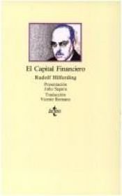 book cover of El capital financiero by Rudolf Hilferding