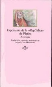 book cover of Exposición de la "República" de Platón by Averroes