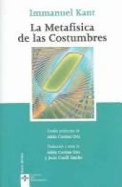 book cover of Metafísica de las costumbres by Immanuel Kant