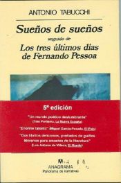 book cover of Suenos de suenos. Los tres últimos días de fernando Pessoa by Antonio Tabucchi