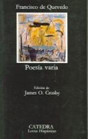 book cover of Poesía varia by Francisco de Quevedo