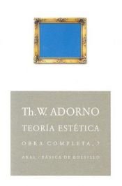 book cover of Teoría estética by Theodor Adorno