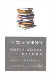 book cover of Notas Sobre Literatura by Theodor Adorno