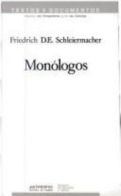 book cover of Schleiermacher's Soliloquies: An English Translation of the Monologen with a Cri by Friedrich Schleiermacher