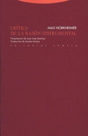 book cover of Criticas De La Razon Instrumental (Filosofia) by Max Horkheimer