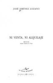 book cover of Ni venta, ni alquilaje by José Jiménez Lozano