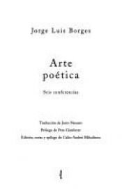 book cover of Arte Poetica: Seis Conferencias (Letras de Humanidad) by 豪爾赫·路易斯·博爾赫斯