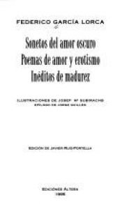 book cover of Sonetter om den mørke kærlighed Sonetos del amor oscuro by Federico García Lorca