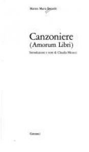 book cover of CANZONIERE AMORUM LIBRI by Matteo Maria Boiardo