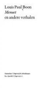 book cover of Menuet en andere verhalen by Louis Paul Boon