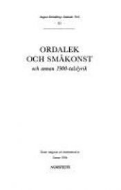 book cover of August Strindbergs samlade verk : [nationalupplaga]. 51, Ordalek och småkonst och annan 1900-talslyrik by יוהאן אוגוסט סטרינדברג