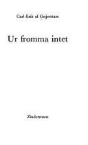 book cover of Ur fromma intet by Carl-Erik af Geijerstam