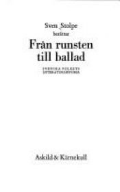 book cover of Från runsten till ballad by Sven Stolpe