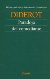 book cover of Paradoja del Comediante by Denis Diderot