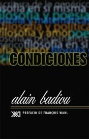 book cover of Condiciones by Alain Badiou