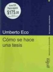 book cover of Como Se Hace Una Tesis by Umberto Eco