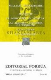 book cover of Macbeth el mercader de Venecia by William Shakespeare
