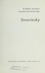 book cover of Stravinsky (Library of composers) by Robert Siohan