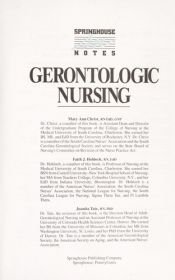 book cover of Gerontologic Nursing (Springhouse Notes) by Mary Ann Christ