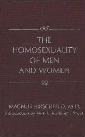 book cover of Die Homosexualität des Mannes und des Weibes: 2 by Magnus Hirschfeld