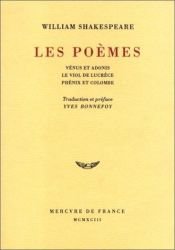 book cover of Les Poèmes by William Shakespeare