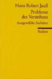 book cover of Probleme des Verstehens: ausgewählte Aufsätze by Hans Robert Jauß