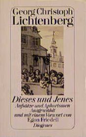 book cover of Dieses und Jenes. Aufsätze und Aphorismen. by جورج كريستوف ليشتنبرج