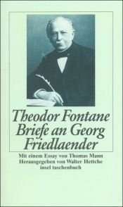 book cover of Briefe an Georg Friedlaender by Theodor Fontane