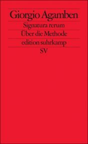book cover of Signatura Rerum. Sur la Méthode by Giorgio Agamben
