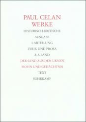 book cover of Der Sand aus den Urnen. Mohn und Gedächtnis by Paul Celan