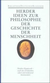 book cover of Ideen zur Philosophie der Geschichte der Menschheit by JG Herder