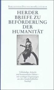 book cover of Johann Gottfried Herder Briefe zu Beförderung der Humanität by JG Herder