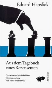 book cover of Aus dem Tagebuch eines Rezensenten. Gesammelte Musikkritiken by Eduard Hanslick