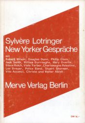 book cover of New Yorker Gespräche mit Bob Wilson ... by Sylvère Lotringer