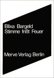 book cover of Stimme frißt Feuer by Blixa Bargeld