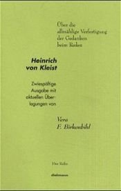 book cover of Uber die allm ahlige Verfertigung der Gedanken beim Reden by היינריך פון קלייסט