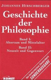 book cover of The History of Philosophy: Volume II by Johannes Hirschberger