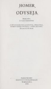 book cover of Dzieła. 1, Odyseja by Όμηρος