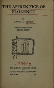 book cover of The Apprentice of Florence by Ann Kyle