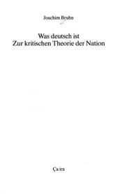 book cover of Was deutsch ist by Joachim Bruhn