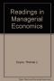 Readings in Managerial Economics