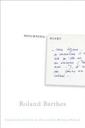 book cover of Mourning diary by Richard P. Howard|罗兰·巴特