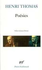 book cover of Poésies by Henri Thomas