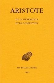 book cover of De la génération et la corruption by Aristòtil