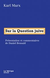 book cover of Sur la Question juive by Karl Marx