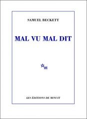 book cover of Mal vu mal dit by Samuel Beckett